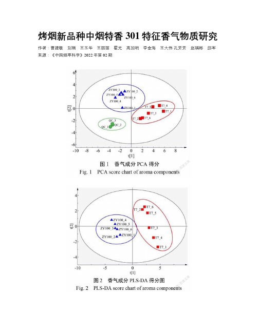 烤烟新品种中烟特香301特征香气物质研究