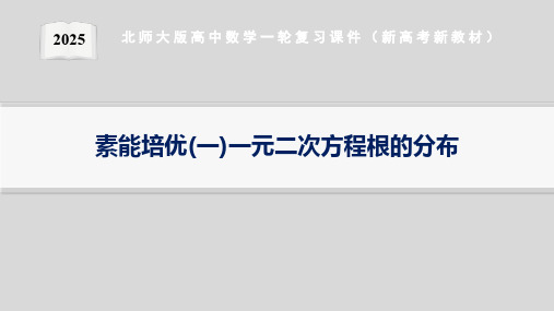 素能培优(一)一元二次方程根的分布--2025北师大版高中数学一轮复习课件(新高考新教材)