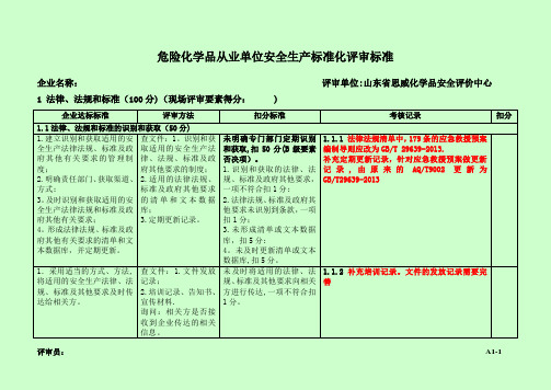 标准化评审记录表