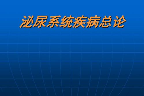 泌尿系统疾病总论课件