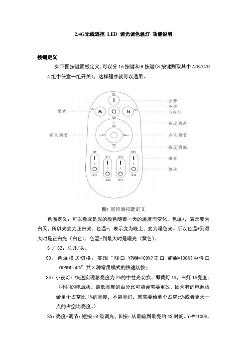 2.4G遥控灯功能说明