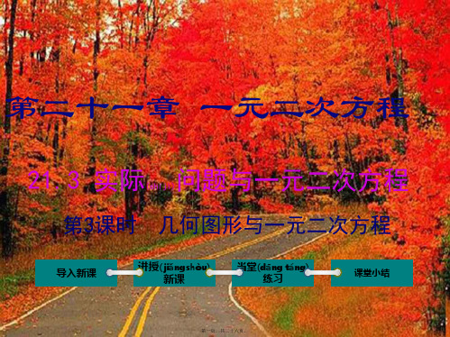 九年级数学上册 第21章 一元二次方程 21.3(第3课时 几何图形与一元二次方程)课件