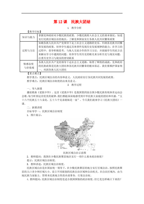 《民族大团结》教案