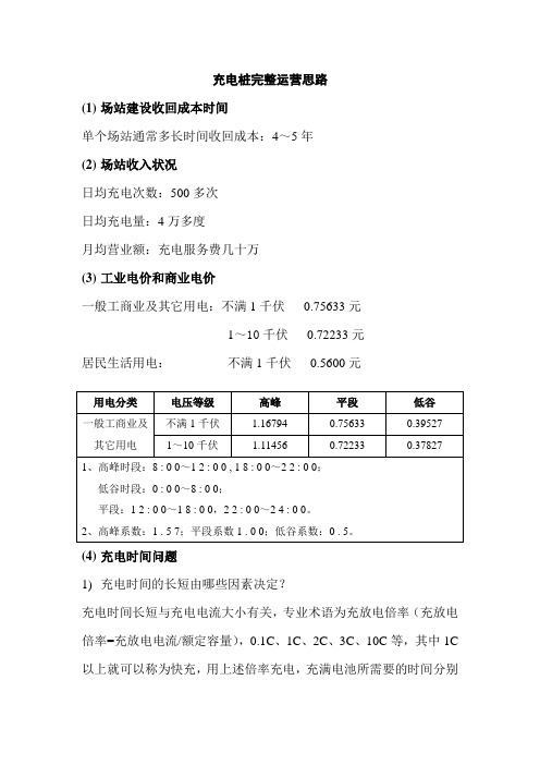 充电桩完整运营思路