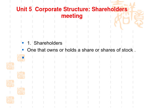 国际商法课件第五章公司法(英文)
