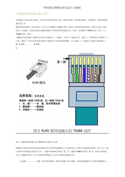 网线接法图解包括水晶头和插座