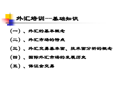 外汇培训资料精品PPT课件