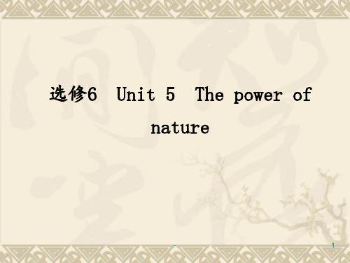 选修6-Unit-5-The-power-of-nature单词短语PPT课件