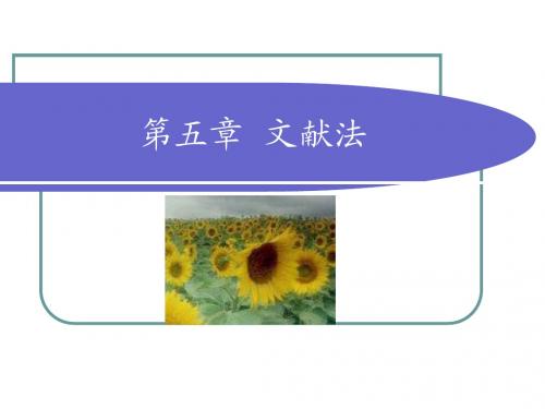 第五章 文献法