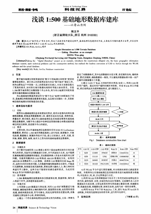 浅谈1：500基础地形数据库建库——以舟山为例