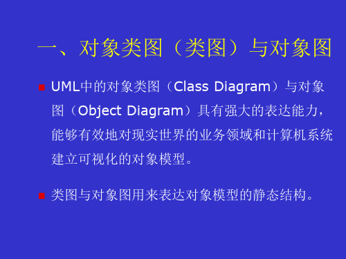 UML2 对象类图(类图)与对象图