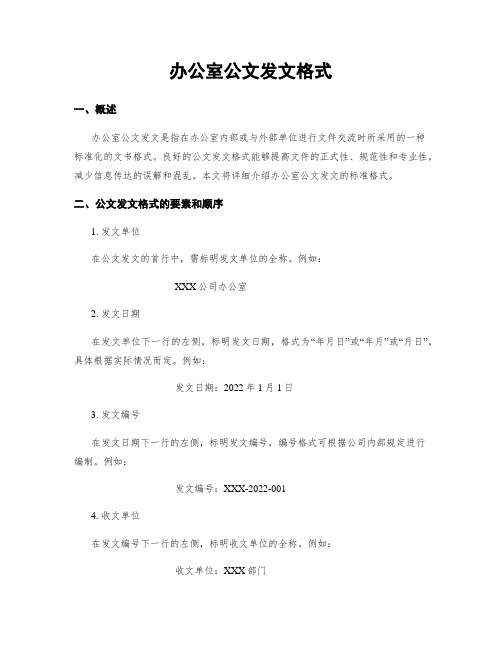 办公室公文发文格式