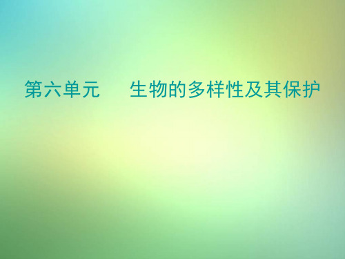 中考生物总复习第六单元生物的多样性及其保护课件