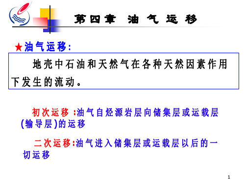 《石油天然气地质与勘探》第4章  石油和天然气的运移(1)