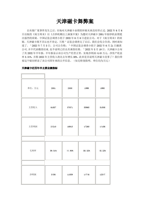 推荐下载-财务舞弊案 精品