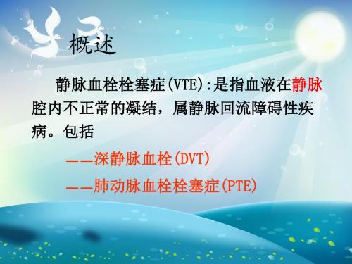 DVT下肢静脉血栓的预防及护理课件