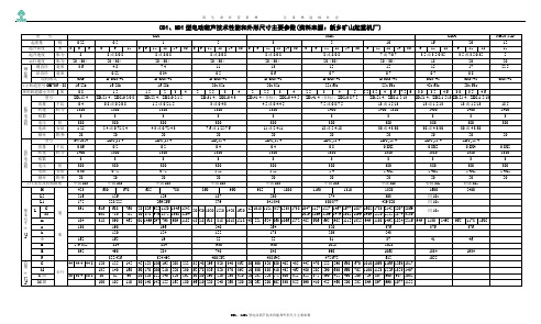 CD1、MD1型系列电动葫芦技术性能和外形尺寸主要参数