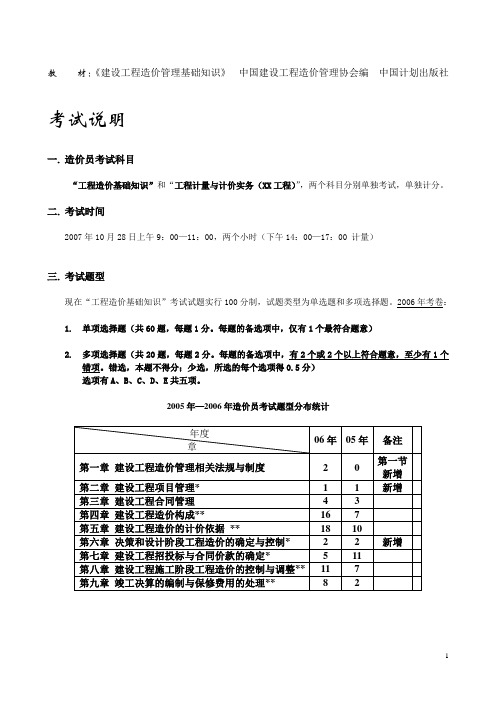 造价员《工程造价基础知识》串讲