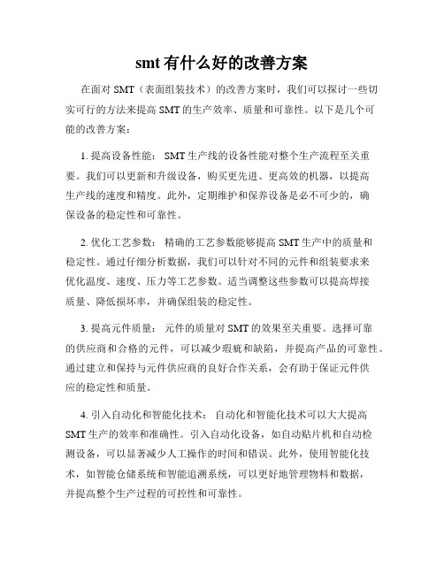 smt有什么好的改善方案