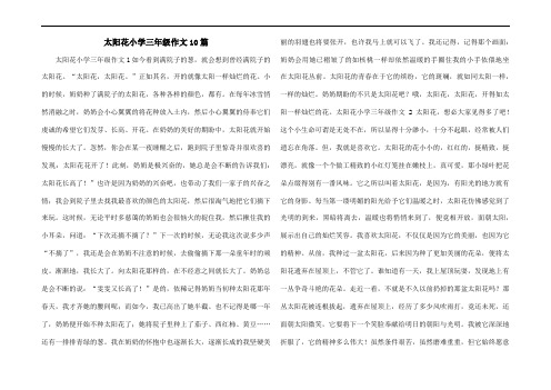 太阳花小学三年级作文10篇