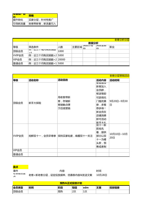 【双11】双11活动表格集合(全店) (2)