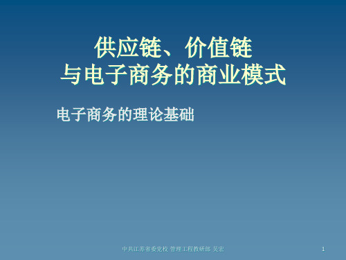 供应链、价值链与电子商务的商业模式