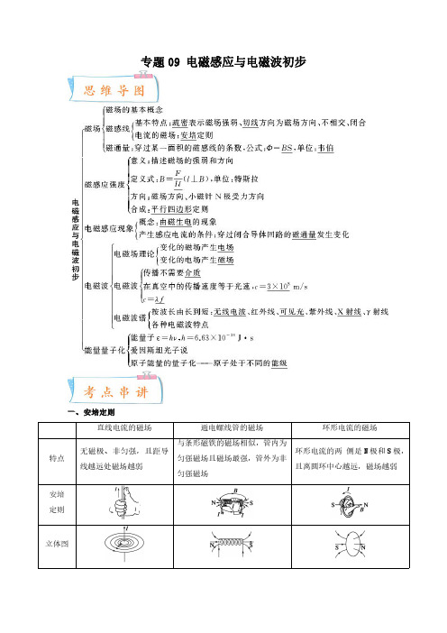 专题09 电磁感应与电磁波初步-高一物理下学期期中期末考点大串讲(人教版2019)(解析版)