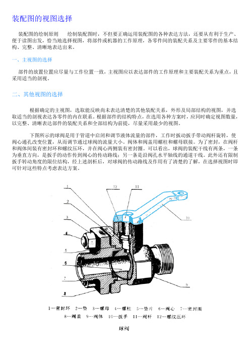 装配图的视图选择