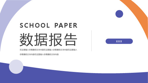 简洁公司数据分析报告PPT模板