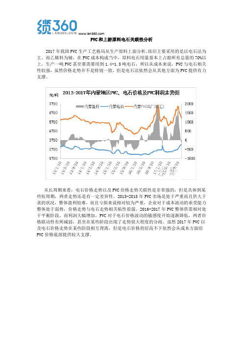 PVC和上游原料电石关联性分析