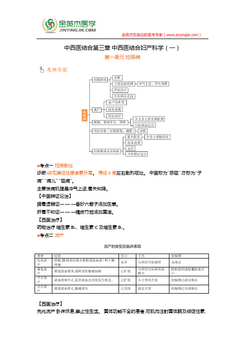 中西医结合第三章 中西医结合妇产科学(一)