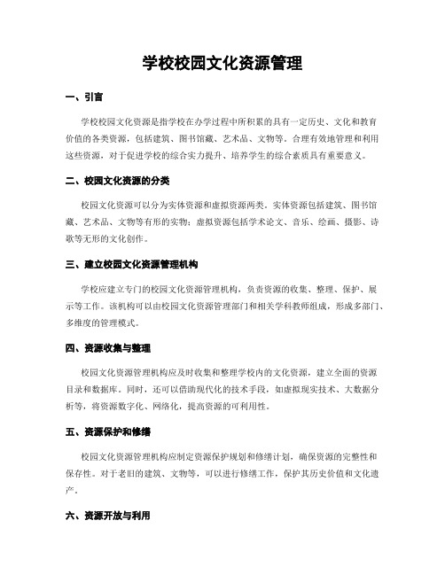 学校校园文化资源管理