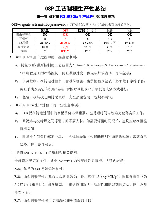 OSP生产工艺