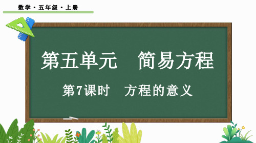 五年级数学上册教学课件《方程的意义》