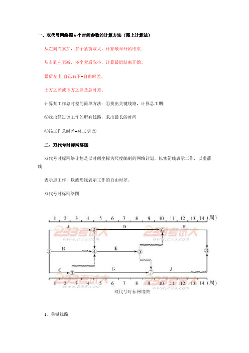 时间参数计算