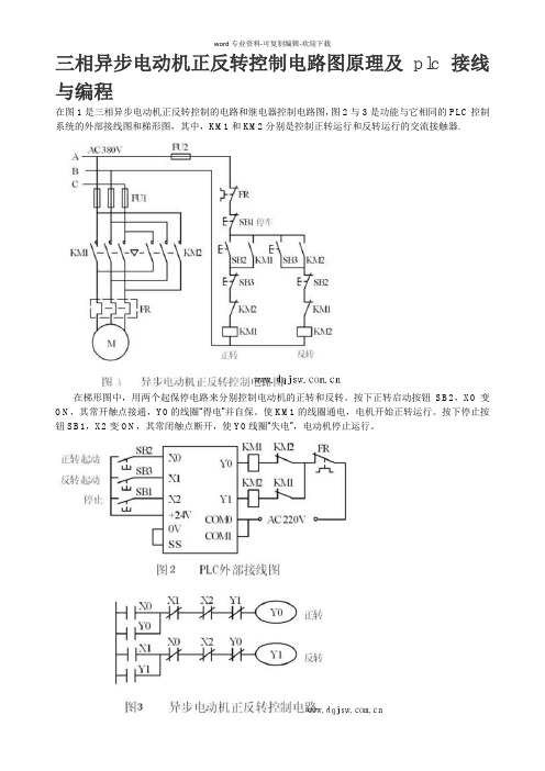 电机正反转控制电路及实际接线图