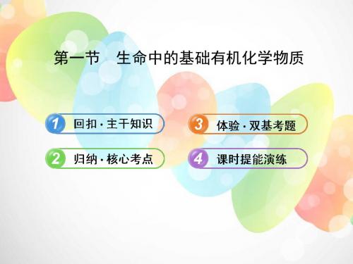 2019教育【全程复习方略】(安徽专用)2013版高考化学 131 生命中的基础有机化学物质课件 新人教版(含精细