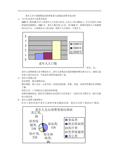 老年人对于保健物品的消费需求与保健品消费市场分析