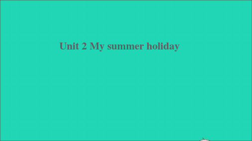 六年级英语上册Unit 2 My summer holiday课件