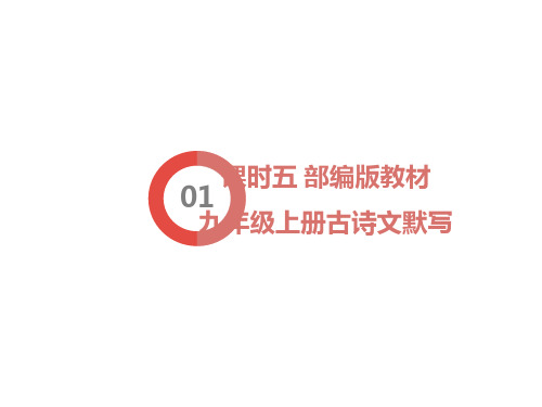 中考语文二轮复习精品课件_部编版教材九年级上册古诗文默写(18张)