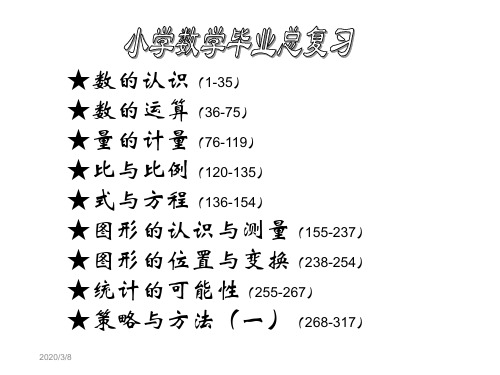 人教版六年级数学总复习全套课件