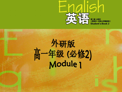 外研社高中英语必修二Module 1__Reading 课件