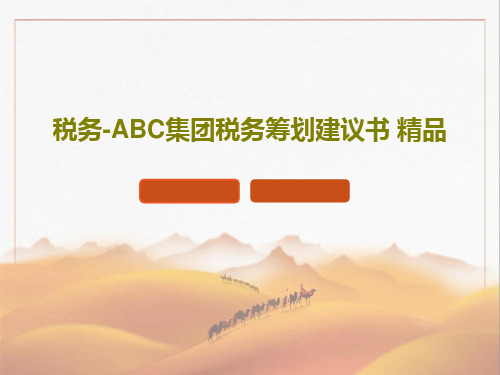 税务-ABC集团税务筹划建议书 精品124页文档