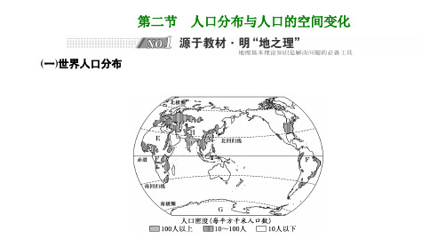 高考地理总复习 第6章 人 口 第二节 人口分布与人口的空间变化