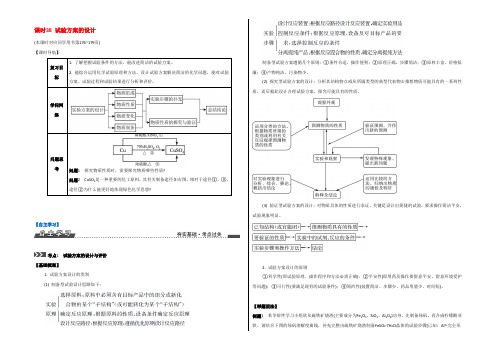 2021届江苏省高考化学一轮复习专题演练：专题9《综合化学实验》38《实验方案的设计》(苏教版) 