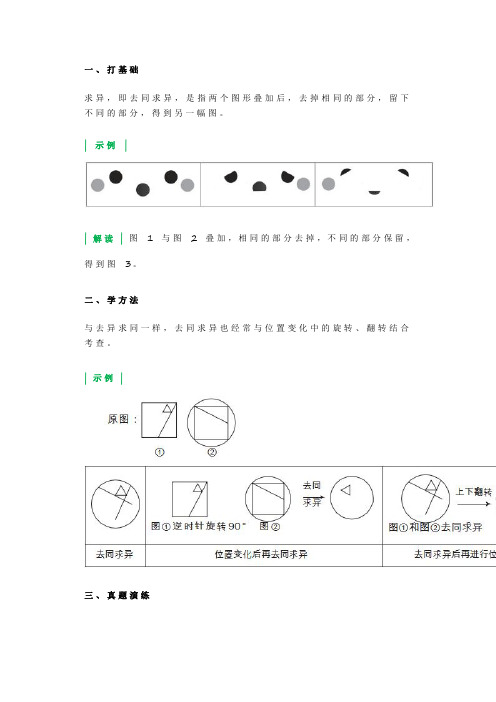 公务员考试 37.图形推理样式类考点“求异”