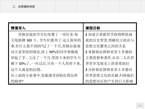 人民版历史选修四22古希腊的先哲ppt课件