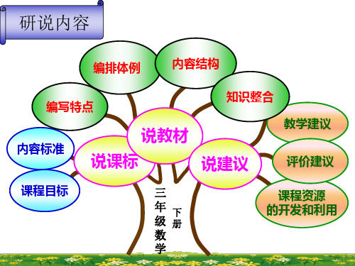 三年级数学下册三说知识树