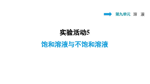 2020年春人教版九年级化学下册习题课件：第九单元 实验活动5 一定溶质质量分数的氯化钠溶液的配制(