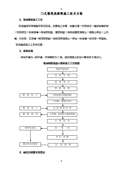 门式墩桥满堂支架施工技术方案